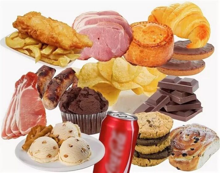 It is forbidden to consume harmful foods during weight loss